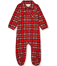 Little Me Baby Boys Long-Sleeve Plaid Footie