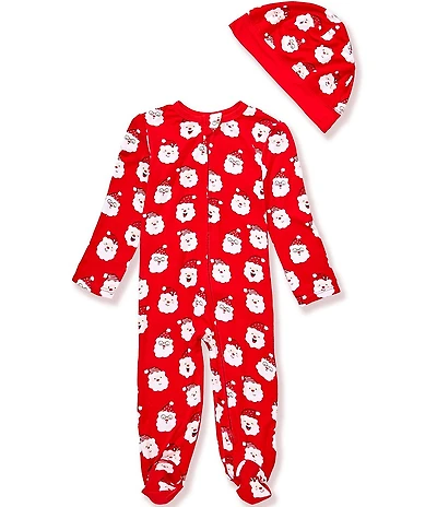 Little Me Baby Boys Long-Sleeve Santa Face Printed Footie