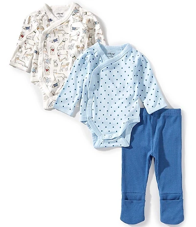 Little Me Baby Boys Long Sleeves Puppy Bodysuit & Pants Set