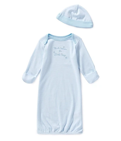 Little Me Baby Boys Thank Heaven for Little Boys Gown & Hat Set