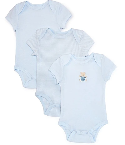Little Me Baby Boys Cute Bear Bodysuit 3-Pack