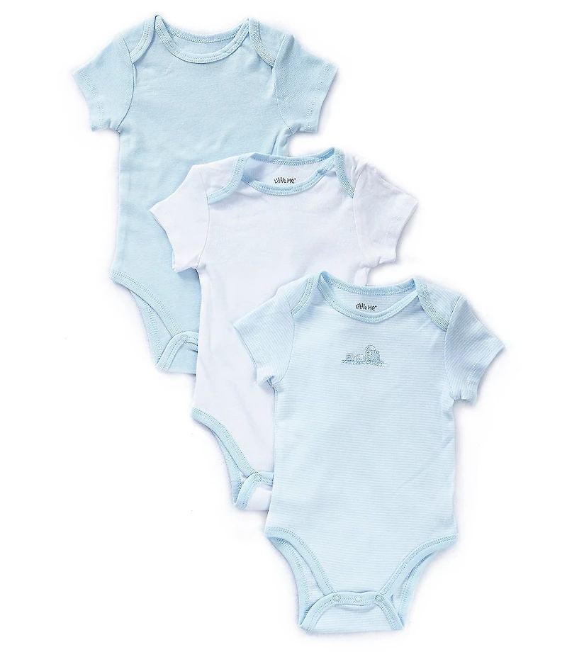 Little Me Baby Boys Train Bodysuit 3-Pack