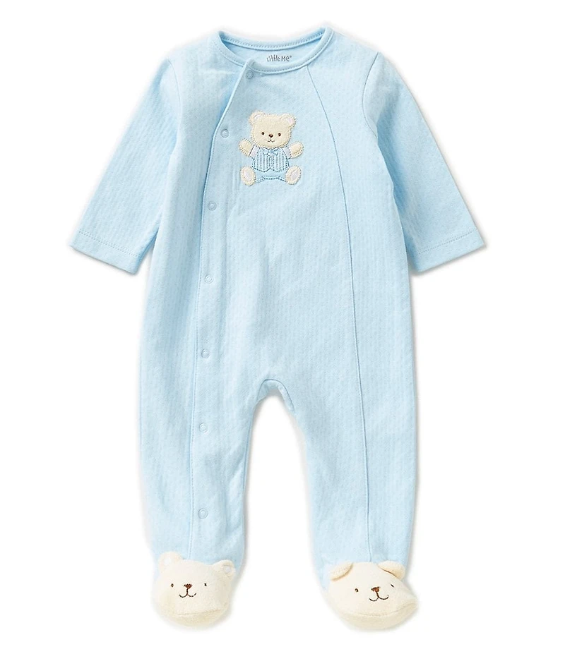Little Me Baby Boys Cute Bear Footie Coverall