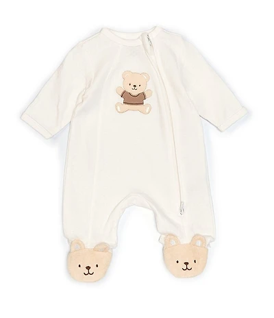 Little Me Baby Boys Gentle Bear Zip Footie Coverall
