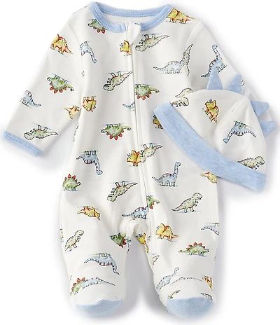 Little Me Baby Boys Long-Sleeve Dinomite Footie Coverall & Hat Set