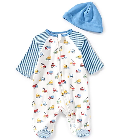 Little Me Baby Boys Trucks Footie-Hat Set