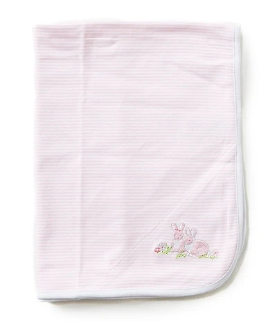 Little Me Baby Bunnies Reversible Receiving Blanket