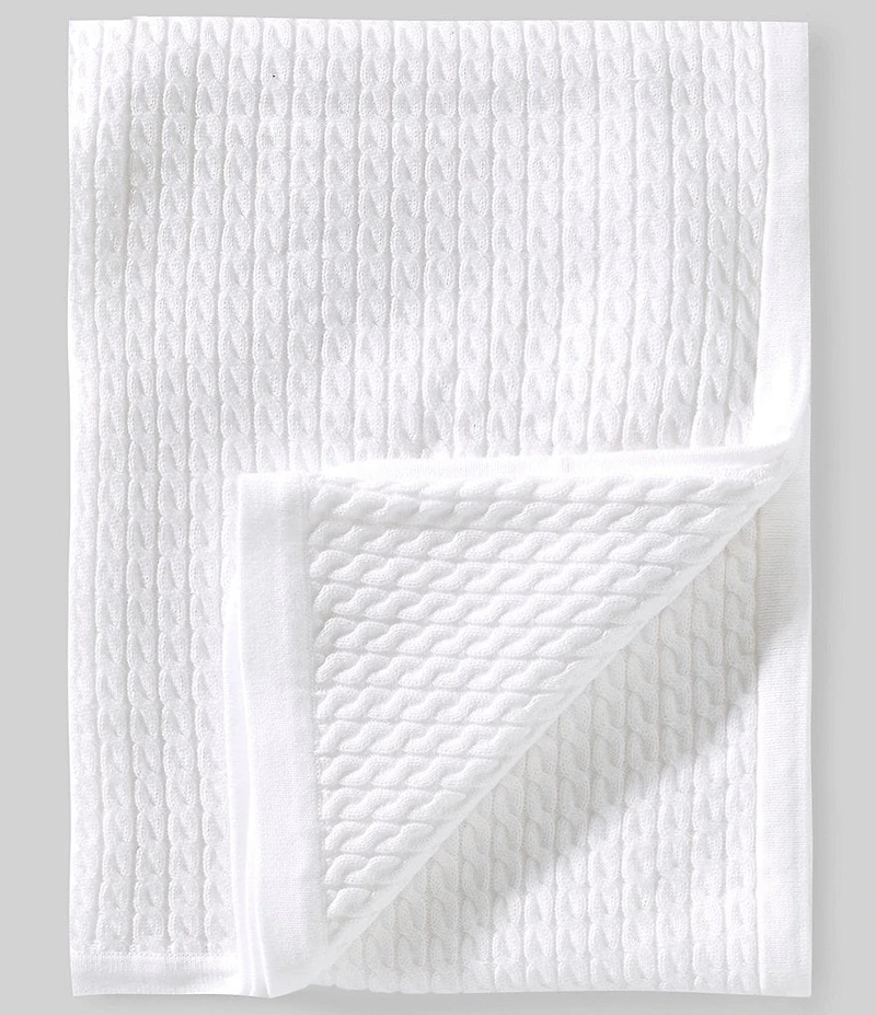 Little Me Baby Cotton Cable Knit Receiving Blanket