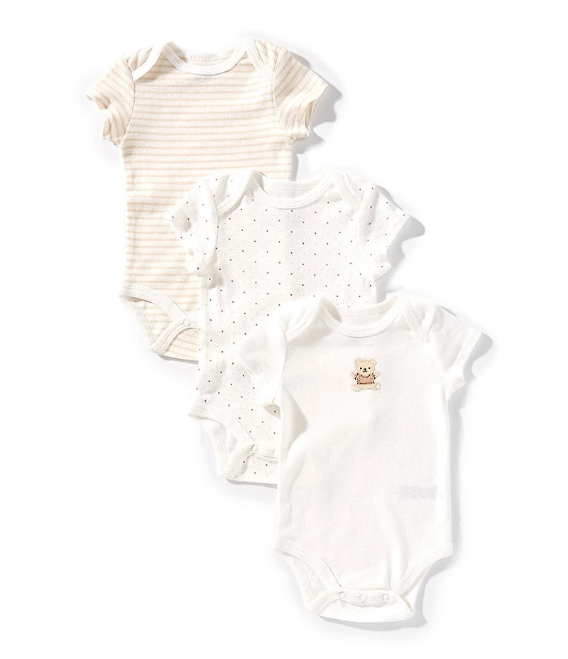 Little Me Baby Gentle Bear Bodysuit 3-Pack