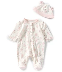 Little Me Baby Girls Cotton Joyful Bear Footie