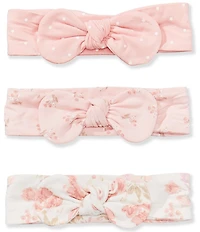 Little Me Baby Girls Floral 3 Headband Set