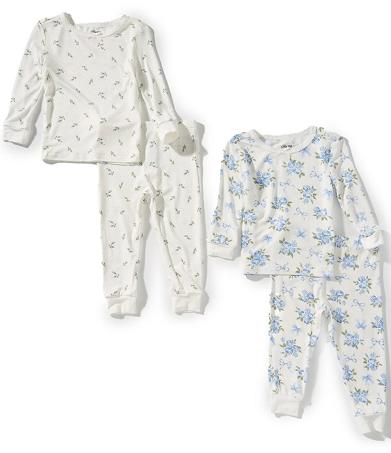 Little Me Baby Girls Floral-Printed 4-Piece Pajama Set