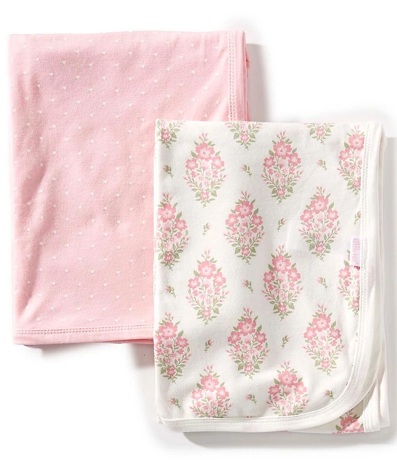Little Me Baby Girls Floral Receiving Blanket 2-Pack