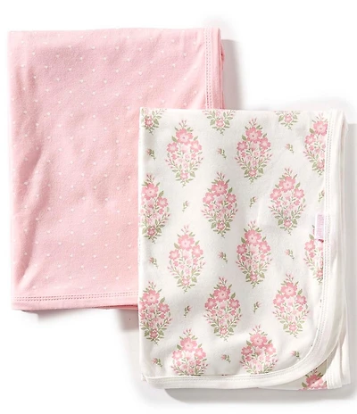 Little Me Baby Girls Floral Receiving Blanket 2-Pack