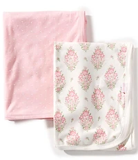 Little Me Baby Girls Floral Receiving Blanket 2-Pack