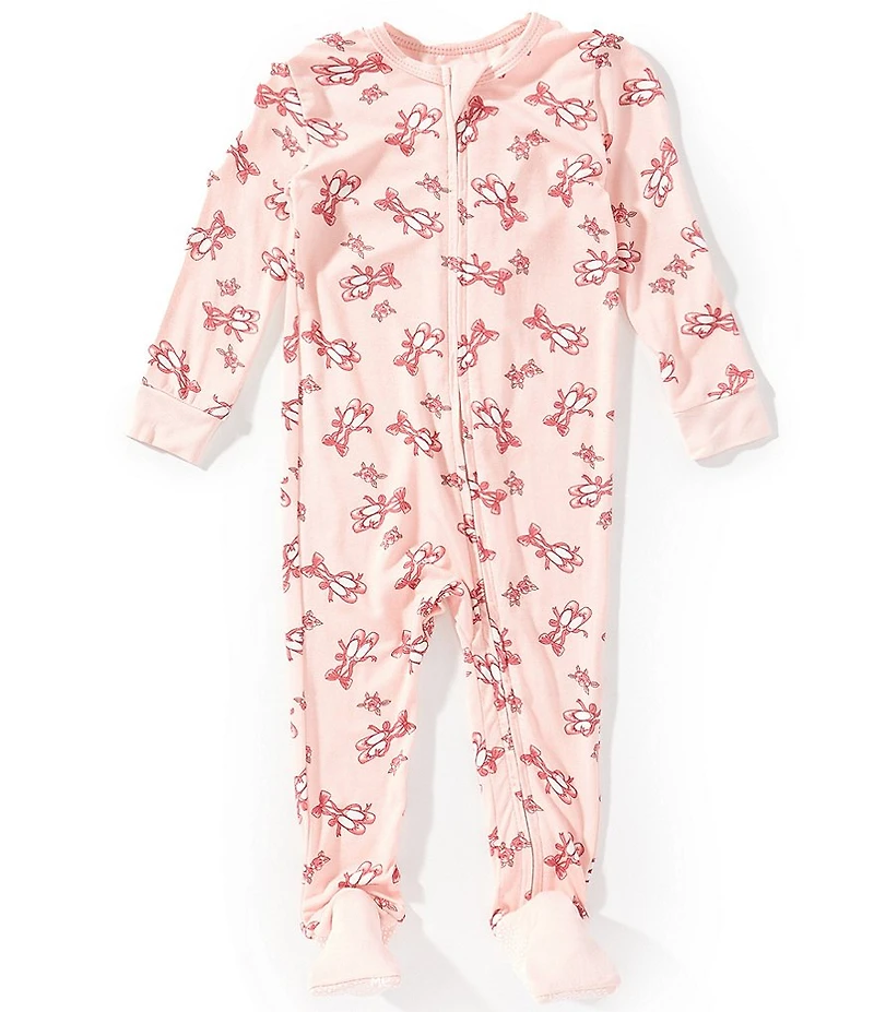 Little Me Baby Girls Long-Sleeve Ballet-Inspired-Print Zip-Front Coverall