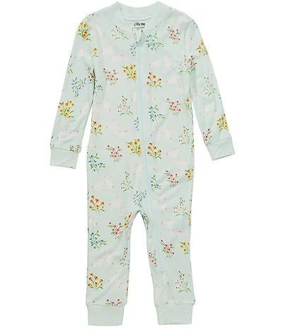 Little Me Baby Girls Bamboo Long-Sleeve Bunny Printed Coverall