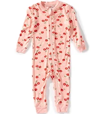 Little Me Baby Girls Bamboo Long-Sleeve Cherry-Printed Coverall