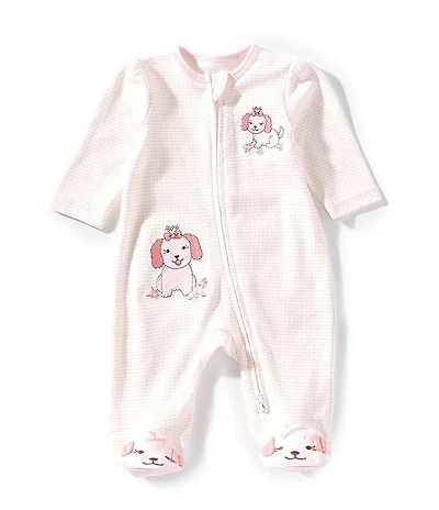 Little Me Baby Girls Lovely Pups Footie