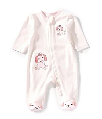 Little Me Baby Girls Lovely Pups Footie