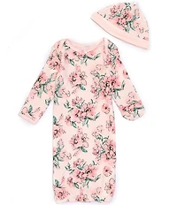 Little Me Baby Girls Dream Floral Sleeper Gown & Hat