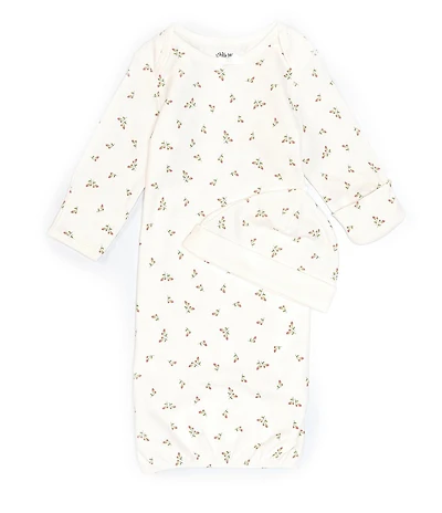 Little Me Baby Girls Long-Sleeve Rosebud Floral Gown