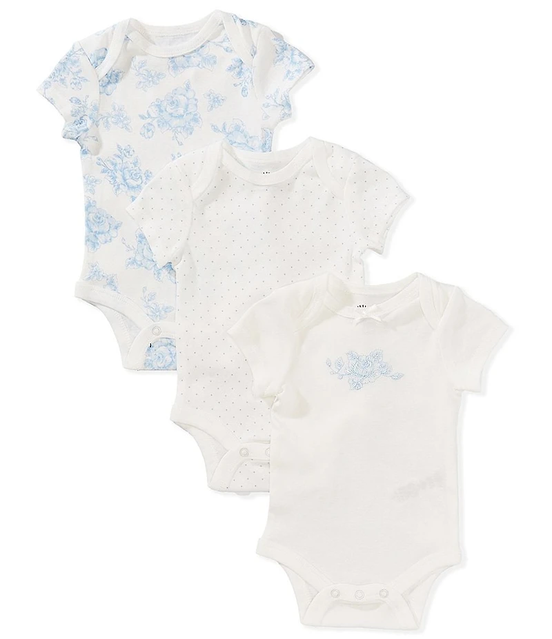 Little Me Baby Girls Short-Sleeve Bodysuit 3-Pack