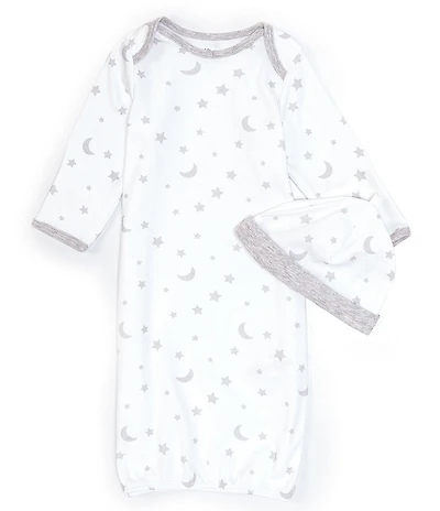Little Me Baby Stars and Moons Sleeper Gown & Hat
