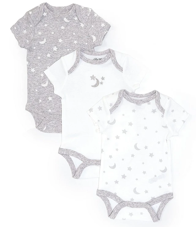 Little Me Baby Moons and Stars Print Bodysuit 3-Pack