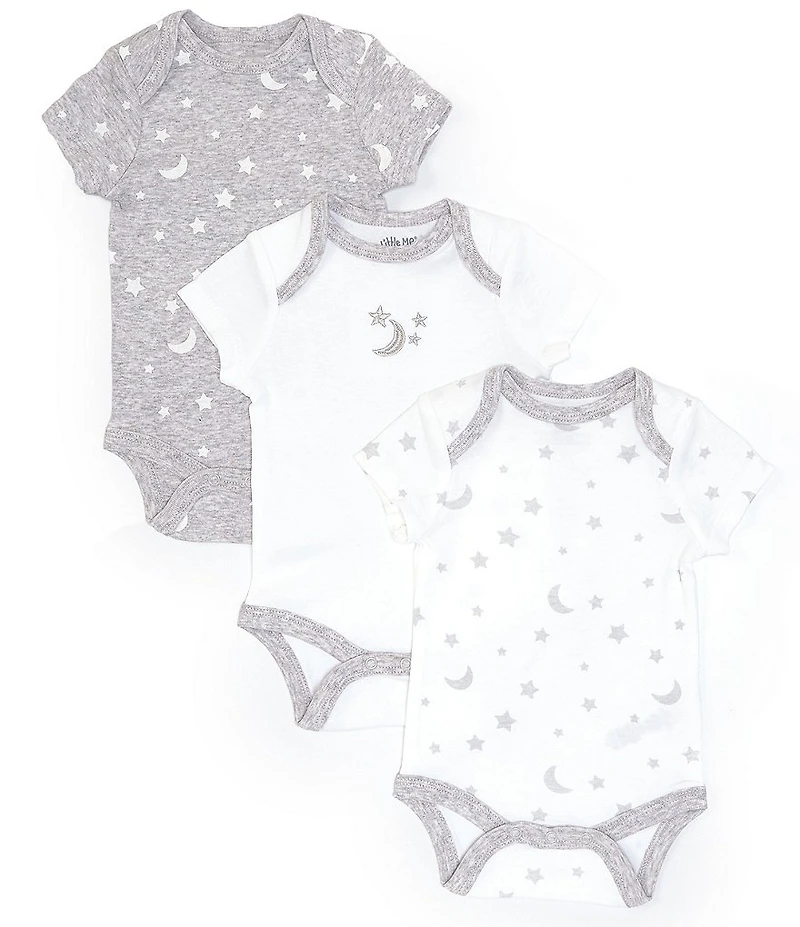 Little Me Baby Moons and Stars Print Bodysuit 3-Pack