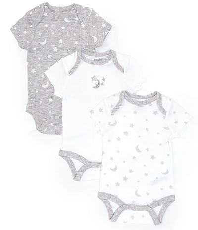 Little Me Baby Moons and Stars Print Bodysuit 3-Pack