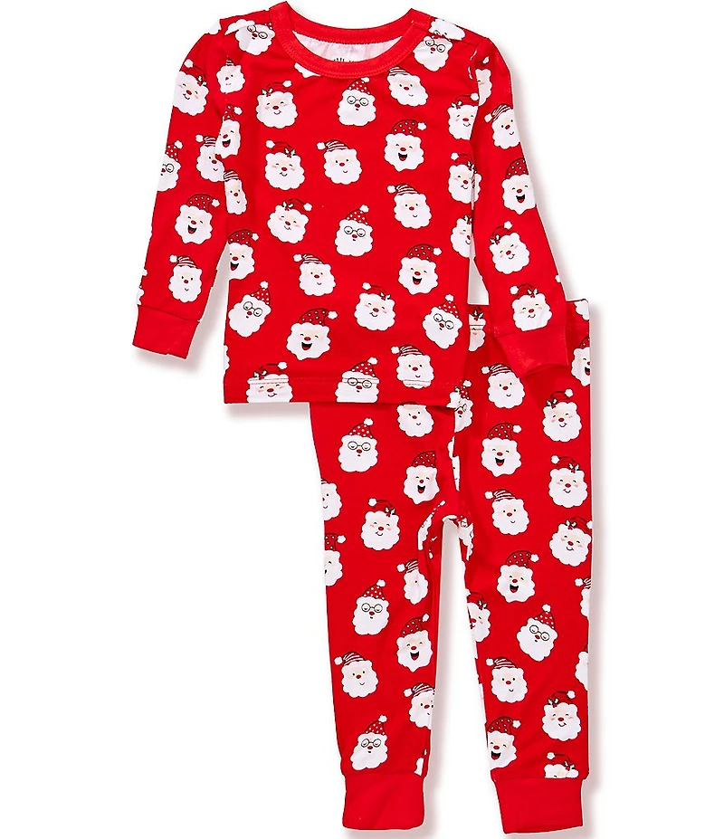 Little Me Baby Santa Long Sleeve Pajama Top & Pants Set