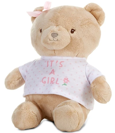 Little Me It's A Girl 9#double; Tall Plush Bear