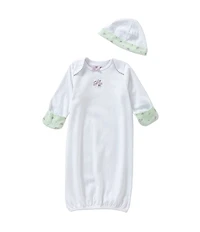 Little Me Baby Girls Petite Roses Gown & Hat Set