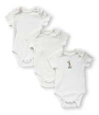 Little Me Baby Giraffe 3-Pack Short Sleeve Bodysuits