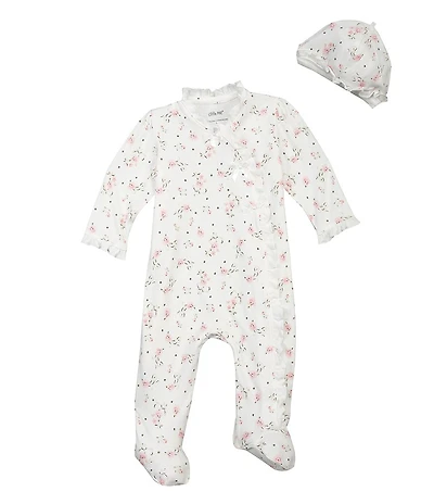 Little Me Baby Girls Vintage Rose Footie Set
