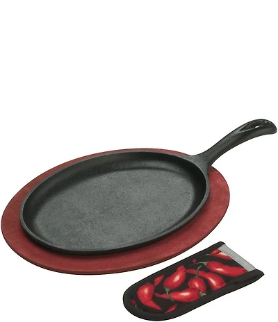 Lodge Cast Iron Pro Logic Fajita Grill Set