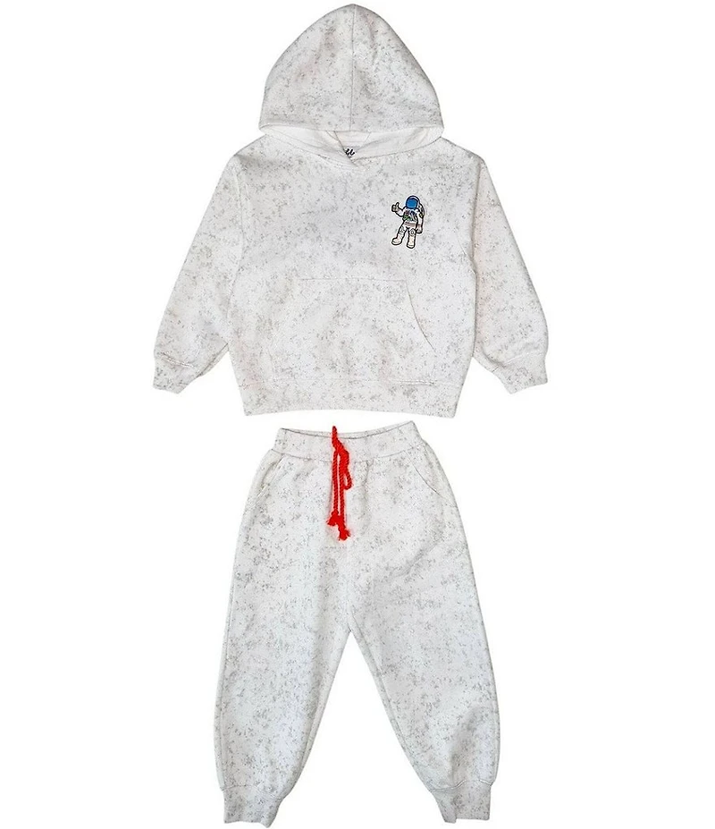 Lola + The Boys Big Boys Long Sleeve Astronaut Patch Pullover & Joggers Set