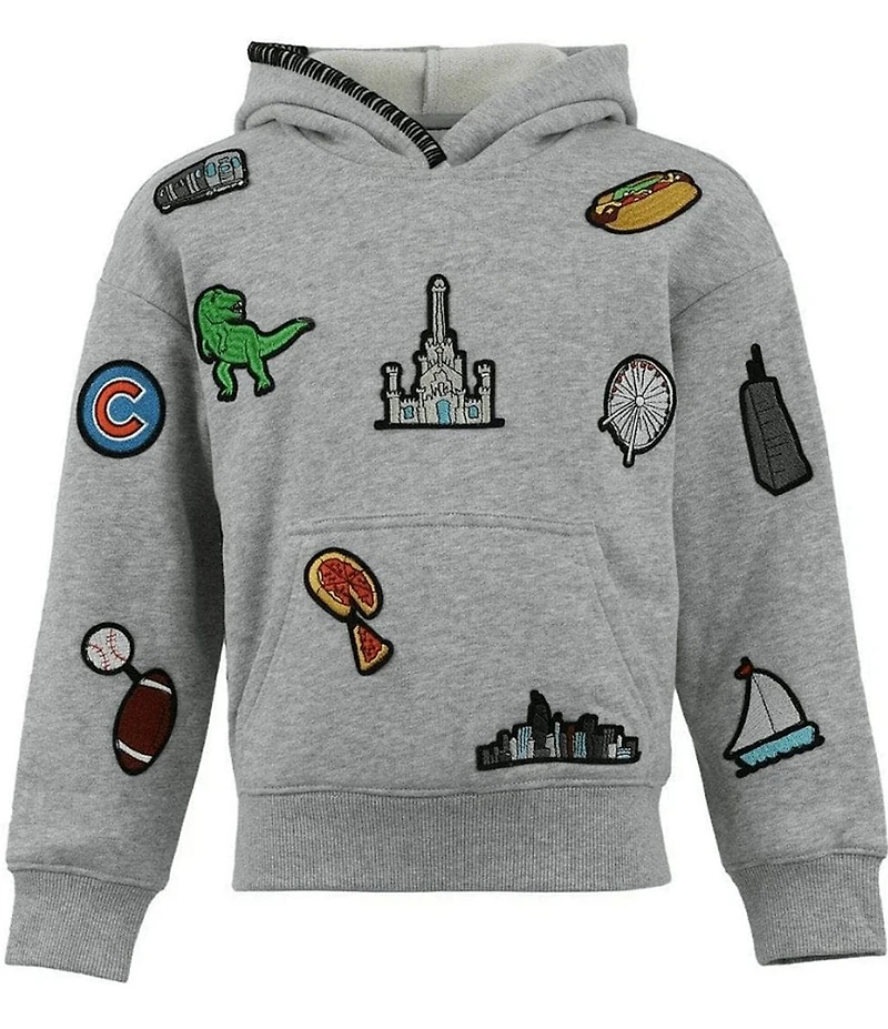 Lola + The Boys Big Boys Long Sleeve ALL About The Patch City Hoodie