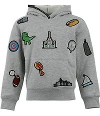 Lola + The Boys Big Boys Long Sleeve ALL About The Patch City Hoodie