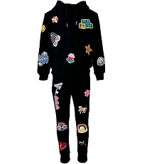 Lola + The Boys Girl Power Patch Hoodie & Joggers Set