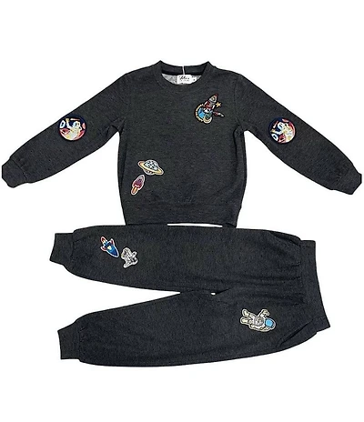 Lola + The Boys Little/Big Boys Long Sleeve Super Soft Astro Sweatshirt & Joggers Set