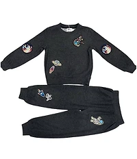 Lola + The Boys Little/Big Boys Long Sleeve Super Soft Astro Sweatshirt & Joggers Set
