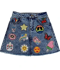 Lola + The Boys Little/Big Girls All About The Patch Denim Skirt