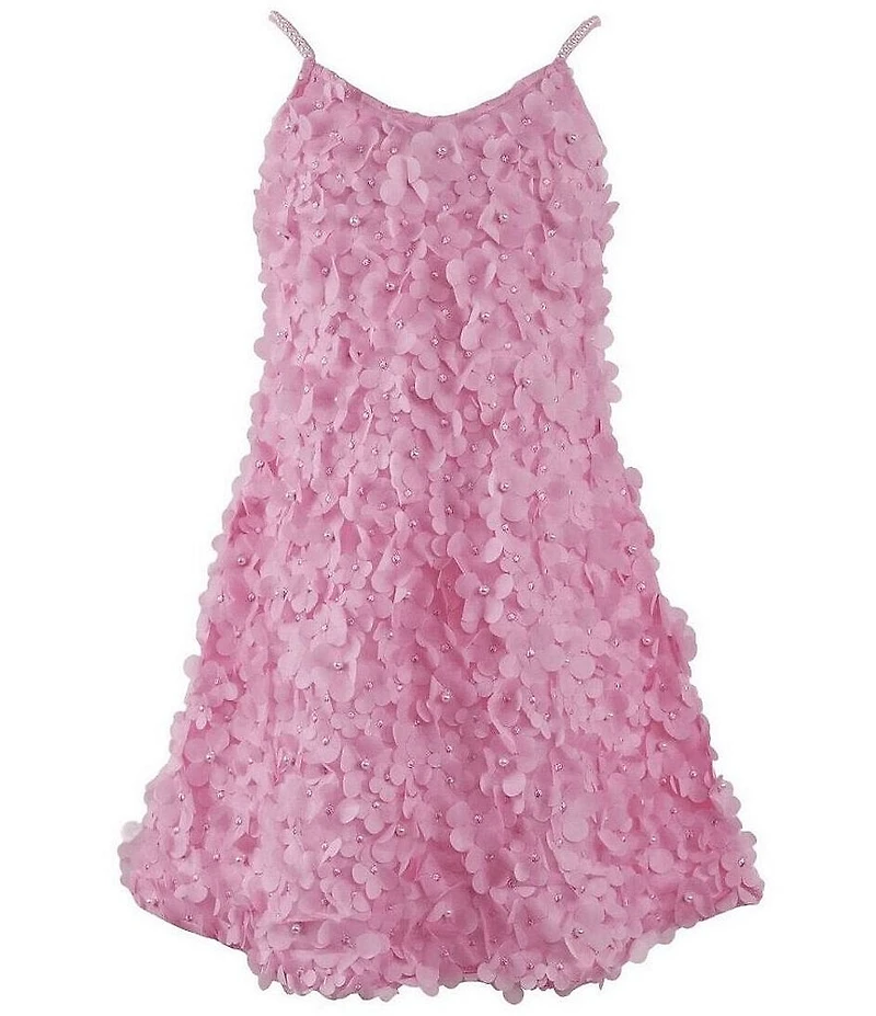 Lola + The Boys Little/Big Girls 3D Flowers Sleeveless A-Line Dress