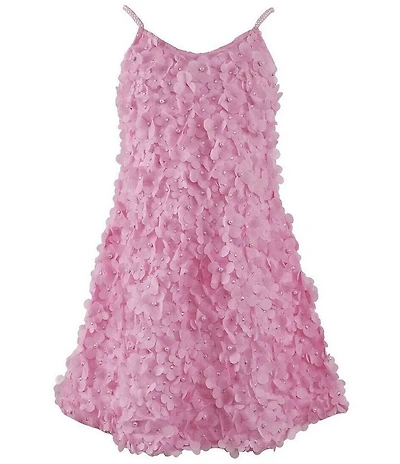 Lola + The Boys Little/Big Girls 3D Flowers Sleeveless A-Line Dress