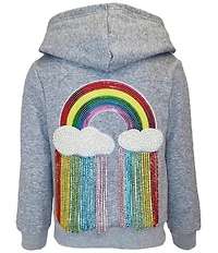 Lola + The Boys Little/Big Girls Crystal Rainbow Rain Hoodie