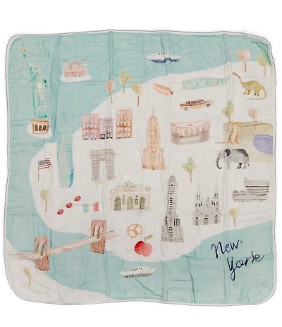 Loulou Lollipop Baby New York City Motif Muslin Quilt
