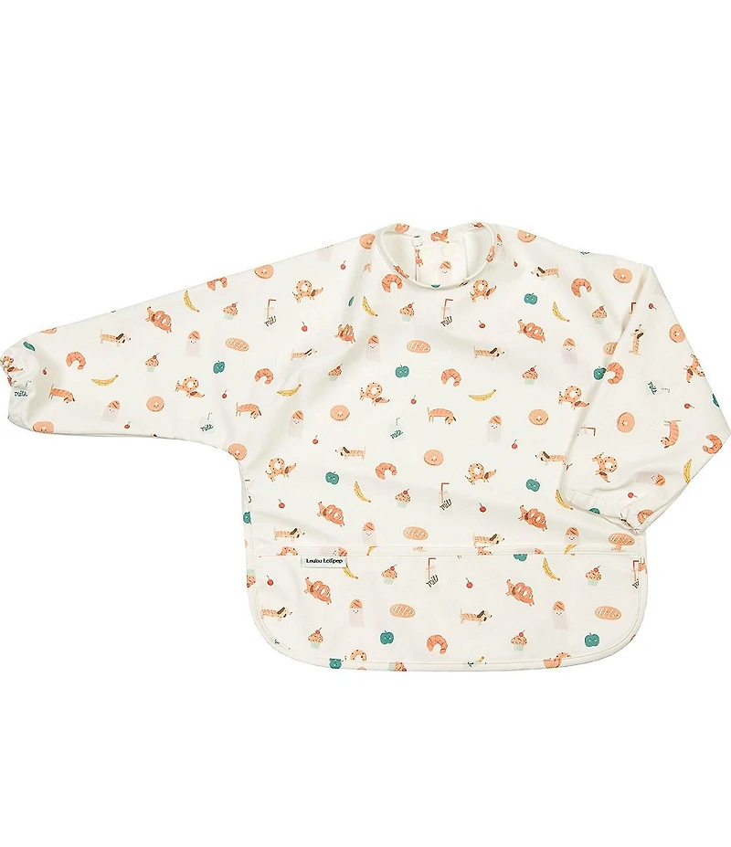 Loulou Lollipop Baby French Breakfast Long Sleeve Bib