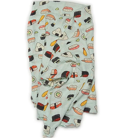 Loulou Lollipop Baby Muslin Sushi Print Swaddle